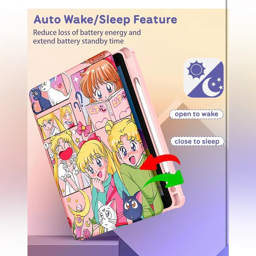 TeensGirly KawaiiCartoonFunnyLovely DesignRotateCase foriPadPro12.9/Air13Inch M2
